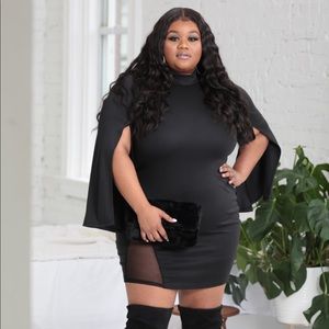 Flare Sleeve Bodycon Dress